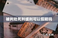 被判处死刑缓刑可以假释吗