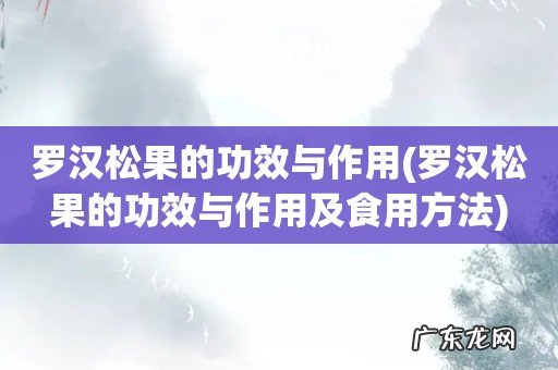 罗汉松果的功效与作用及食用方法 罗汉松果的功效与作用