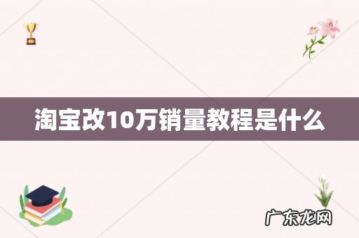 淘宝改10万销量教程是什么