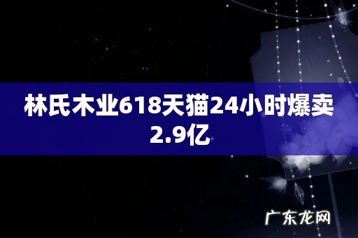 林氏木业618天猫24小时爆卖2.9亿