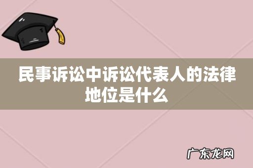 民事诉讼中诉讼代表人的法律地位是什么