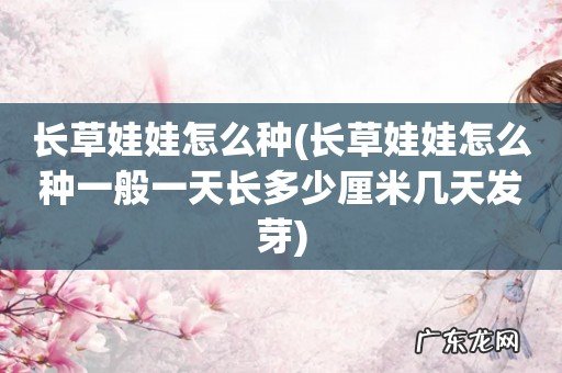 长草娃娃怎么种一般一天长多少厘米几天发芽 长草娃娃怎么种