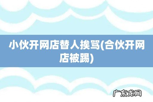 合伙开网店被踢 小伙开网店替人挨骂