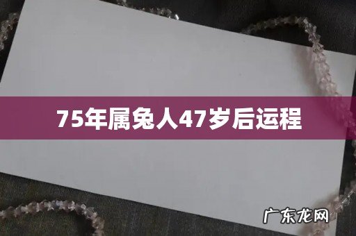 75年属兔人47岁后运程
