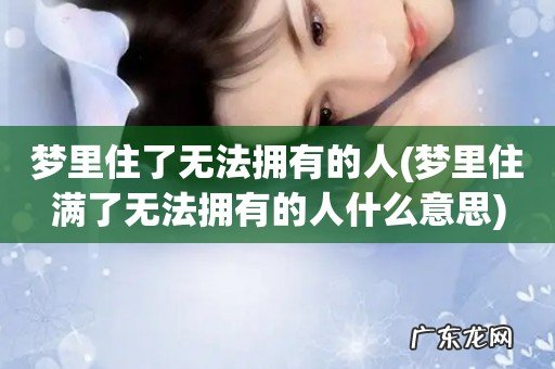 梦里住满了无法拥有的人什么意思 梦里住了无法拥有的人