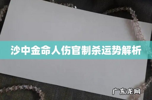 沙中金命人伤官制杀运势解析