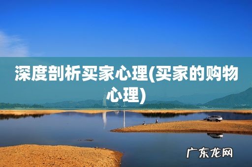 买家的购物心理 深度剖析买家心理