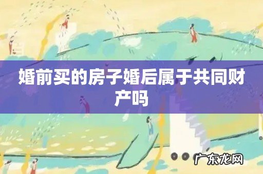 婚前买的房子婚后属于共同财产吗
