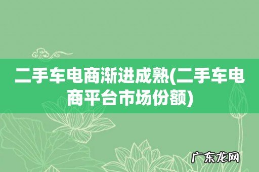 二手车电商平台市场份额 二手车电商渐进成熟