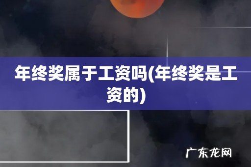 年终奖是工资的 年终奖属于工资吗