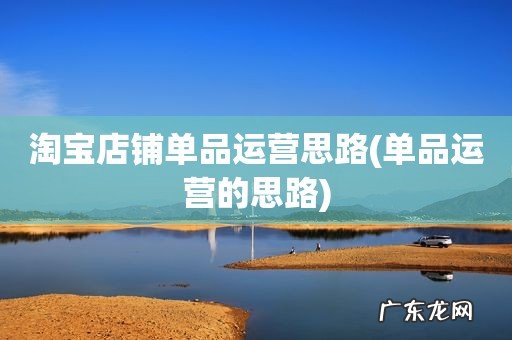 单品运营的思路 淘宝店铺单品运营思路