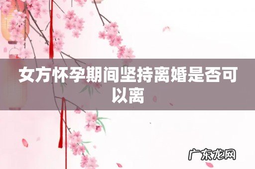 女方怀孕期间坚持离婚是否可以离