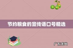 节约粮食的宣传语口号精选
