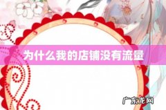 为什么我的店铺没有流量