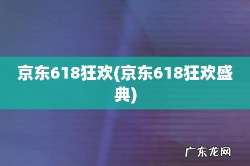 京东618狂欢盛典 京东618狂欢