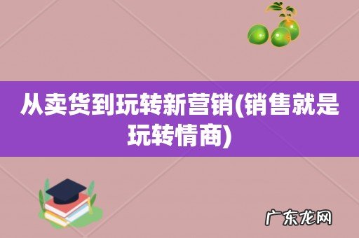 销售就是玩转情商 从卖货到玩转新营销