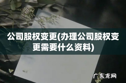 办理公司股权变更需要什么资料 公司股权变更