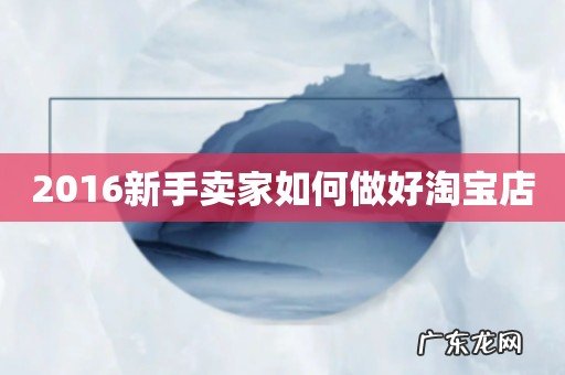 2016新手卖家如何做好淘宝店