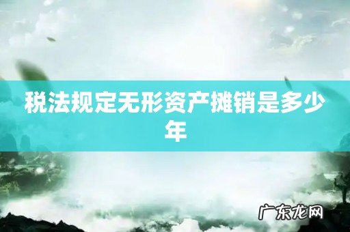 税法规定无形资产摊销是多少年