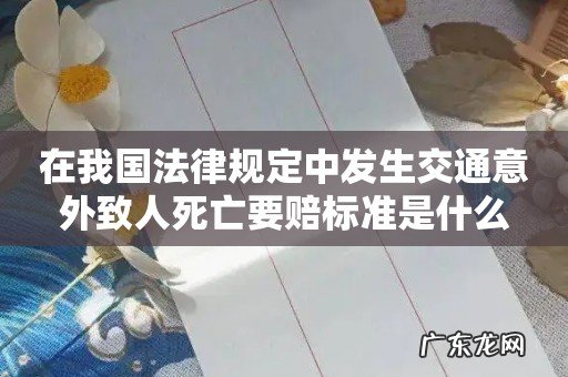 在我国法律规定中发生交通意外致人死亡要赔标准是什么