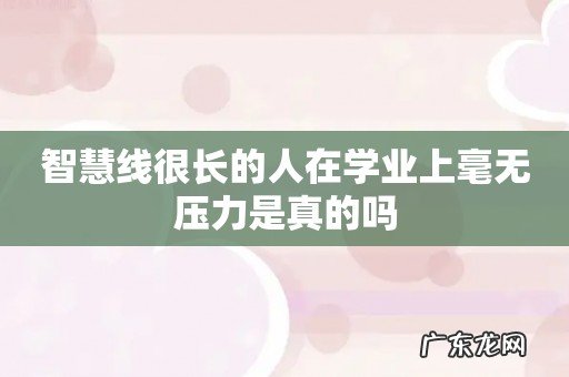 智慧线很长的人在学业上毫无压力是真的吗