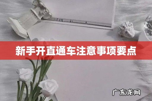 新手开直通车注意事项要点