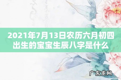 2021年7月13日农历六月初四出生的宝宝生辰八字是什么
