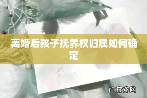 离婚后孩子抚养权归属如何确定