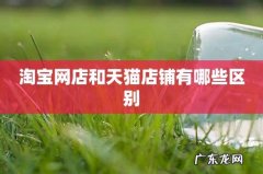 淘宝网店和天猫店铺有哪些区别