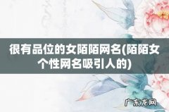 陌陌女个性网名吸引人的 很有品位的女陌陌网名