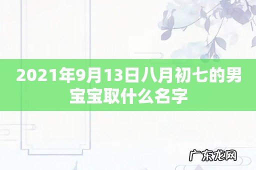 2021年9月13日八月初七的男宝宝取什么名字
