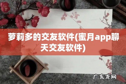 蜜月app聊天交友软件 萝莉多的交友软件