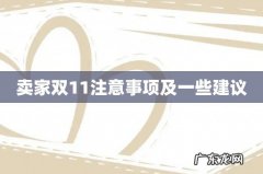 卖家双11注意事项及一些建议