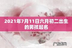 2021年7月11日六月初二出生的男孩起名