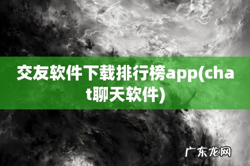 chat聊天软件 交友软件下载排行榜app