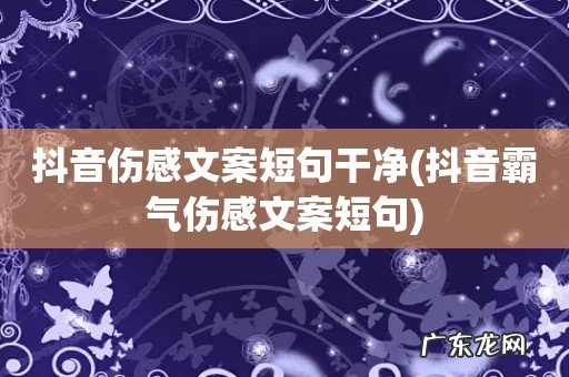 抖音霸气伤感文案短句 抖音伤感文案短句干净