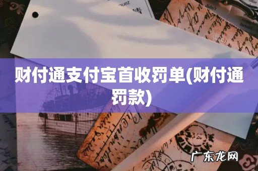 财付通 罚款 财付通支付宝首收罚单