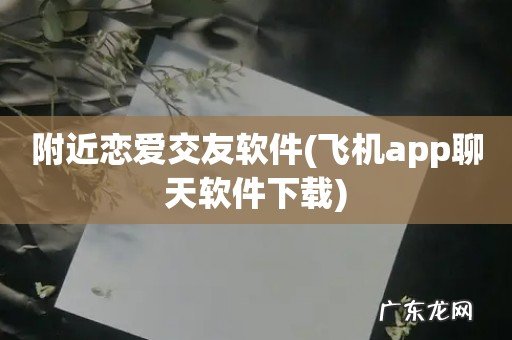飞机app聊天软件下载 附近恋爱交友软件