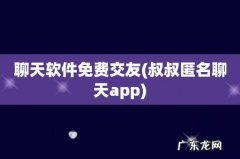 叔叔匿名聊天app 聊天软件免费交友