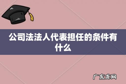 公司法法人代表担任的条件有什么