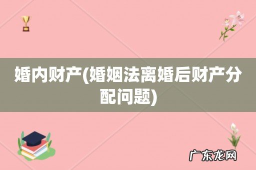 婚姻法离婚后财产分配问题 婚内财产