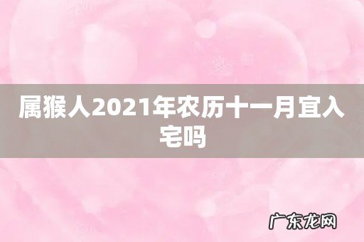 属猴人2021年农历十一月宜入宅吗