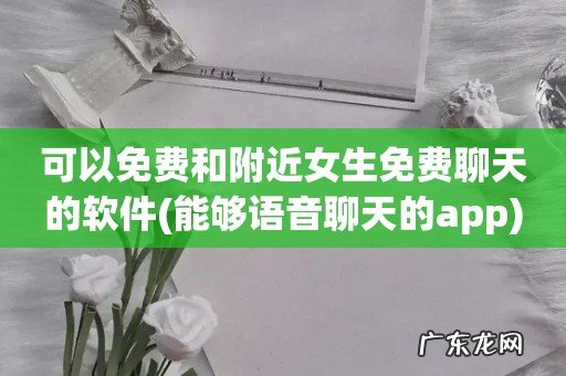能够语音聊天的app 可以免费和附近女生免费聊天的软件