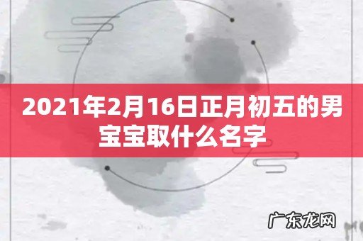 2021年2月16日正月初五的男宝宝取什么名字