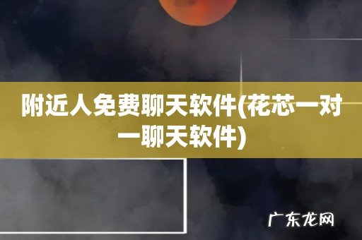 花芯一对一聊天软件 附近人免费聊天软件