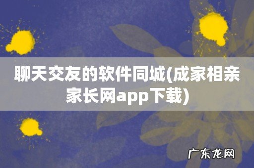 成家相亲家长网app下载 聊天交友的软件同城