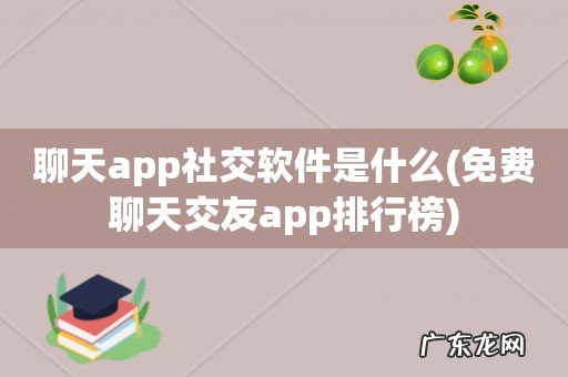 免费聊天交友app排行榜 聊天app社交软件是什么