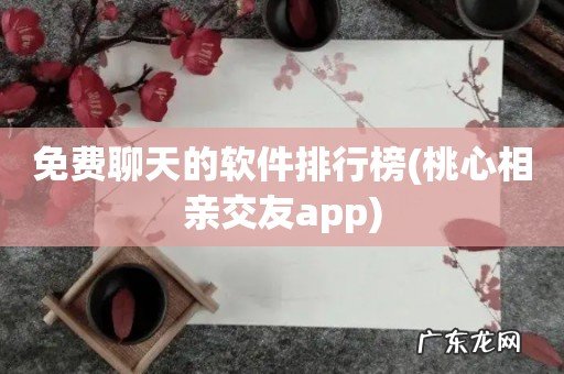 桃心相亲交友app 免费聊天的软件排行榜
