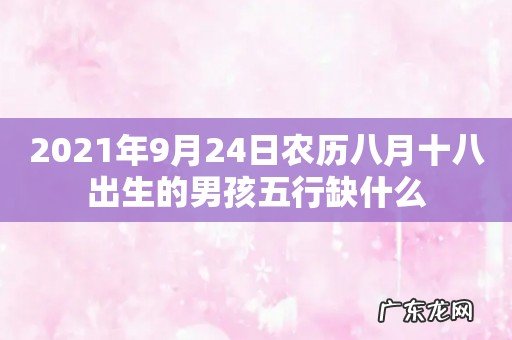 2021年9月24日农历八月十八出生的男孩五行缺什么