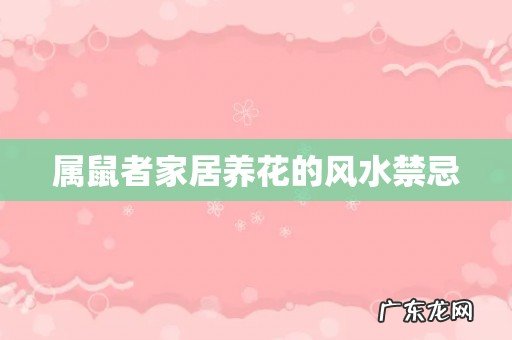 属鼠者家居养花的风水禁忌